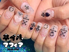 クリアネイル/ピアス/強め