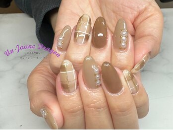 アン ジョーヌドラゴ/【自爪ネイル】チェックネイル