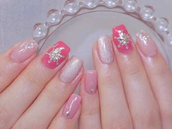 冬ネイル 雪の結晶 マグネット