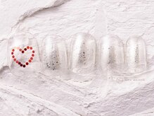 ネイルメゾン 渋谷店(NAIL MAISON)/ハートクリアラメ￥4800