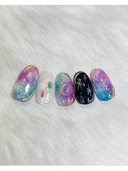 エスニックな月と星デザイン