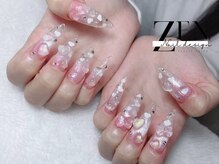 ゼン ネイル デザイン 池袋(ZEN NAIL DESIGN)/長さだしやり放題×つけ放題