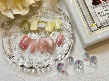 ナネア カラー(nanea color)の写真/定額デザインも持ち込み画像も幅広く対応◎トレンドパーツやうるうるマグ
韓国系もOK！理想のネイルに♪