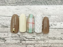 プルミエ ネイル(Premier Nail)/NEW！チェック＆ニットネイル