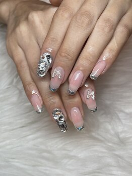 キレイエ ネイルズ(KIREIE NAILS)/ガラスフレンチブライダルネイル