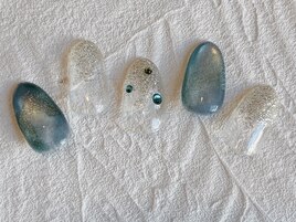 マグのタイダイ夏ネイル