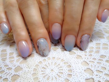アミュリー ネイル アトリエ(Amury nail atelier)/紫陽花カラーネイル♪