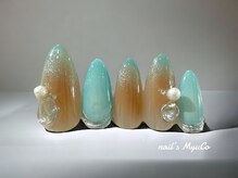ネイルズミューコ(nail's MyuCo)/水たまりカラーのデザイン