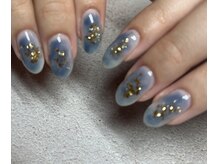 ハズグラスネイル(Haze Grass nail)/マーブルネイル