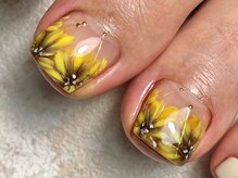 オーラリー ネイル アート メゾン(ORRERY nail art maison)/フット / ひまわり