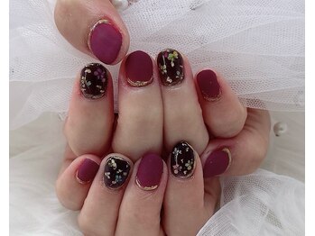 定額デザイン/秋ネイル