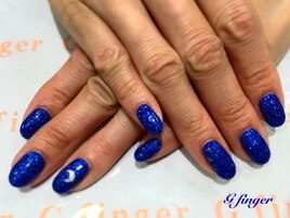 キラキラ夜空ネイル