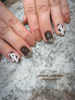 プライベート ネイルサロン マーマ(murmur)/牛柄ネイル