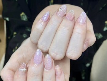 ウサギネイル 新大久保店(usagi nail)/ピンクネイル
