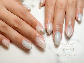 モアニヒロオ 広尾駅前店(MOANI Hiroo)/水色大理石アート