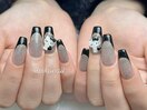 黒フラッシュシルバーフレンチ