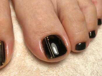 オーラリー ネイル アート メゾン(ORRERY nail art maison)/フット / ブラック
