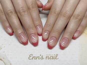 エンズネイル(Enn's nail)/フレンチ＋ラメライン