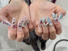 リベラ 名駅店(LIBERA)/ハートのキラキラネイル