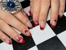 モレリア 心斎橋店(morelia)/赤×フレンチネイル