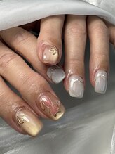 ナナイロ(716)/猫とハートのネイル(=^x^=)