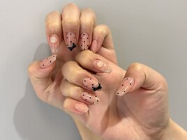 ♪Black dot nail♪