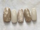 レース×お花ネイル