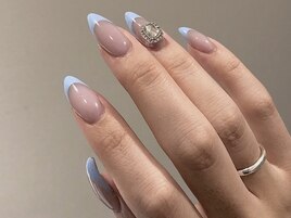 ブルーフレンチネイル