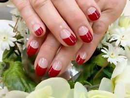 フレンチネイル★ボルドーカラー