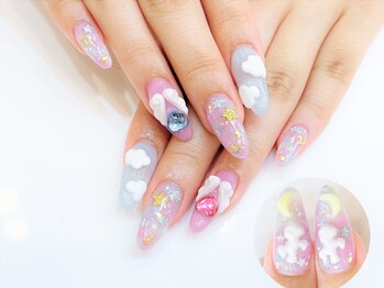 ネイルコレクション ピンク(Nail Collection Pink)/ジェル定額￥9990★星：月：雲