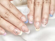 ジーエスネイル(GS NAIL)/パステルカラーフレンチ