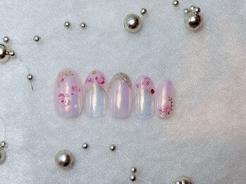 お花ネイル/薔薇