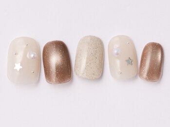 アイ ネイルズ 天神店(I nails)/ウォームブラウンネイル　¥6500