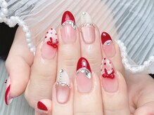 クイーンズネイルサロン(Queen's nail salon)/チップ長さだし持ち込みデザイン