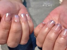 ピンク×艶パウダー