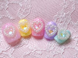 カラフルハートパール