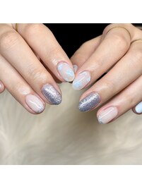 ブルーフラワーデザイン