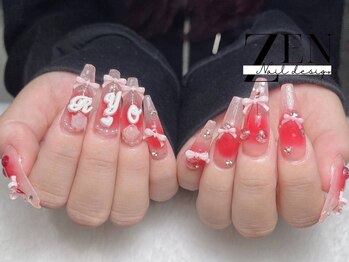 ゼン ネイル デザイン 池袋(ZEN NAIL DESIGN)/長さだしやり放題×つけ放題