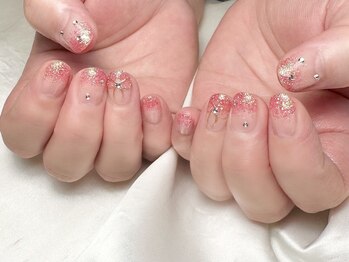 ヒールネイル(heal nail)/monthly定額デザインA~リボン~