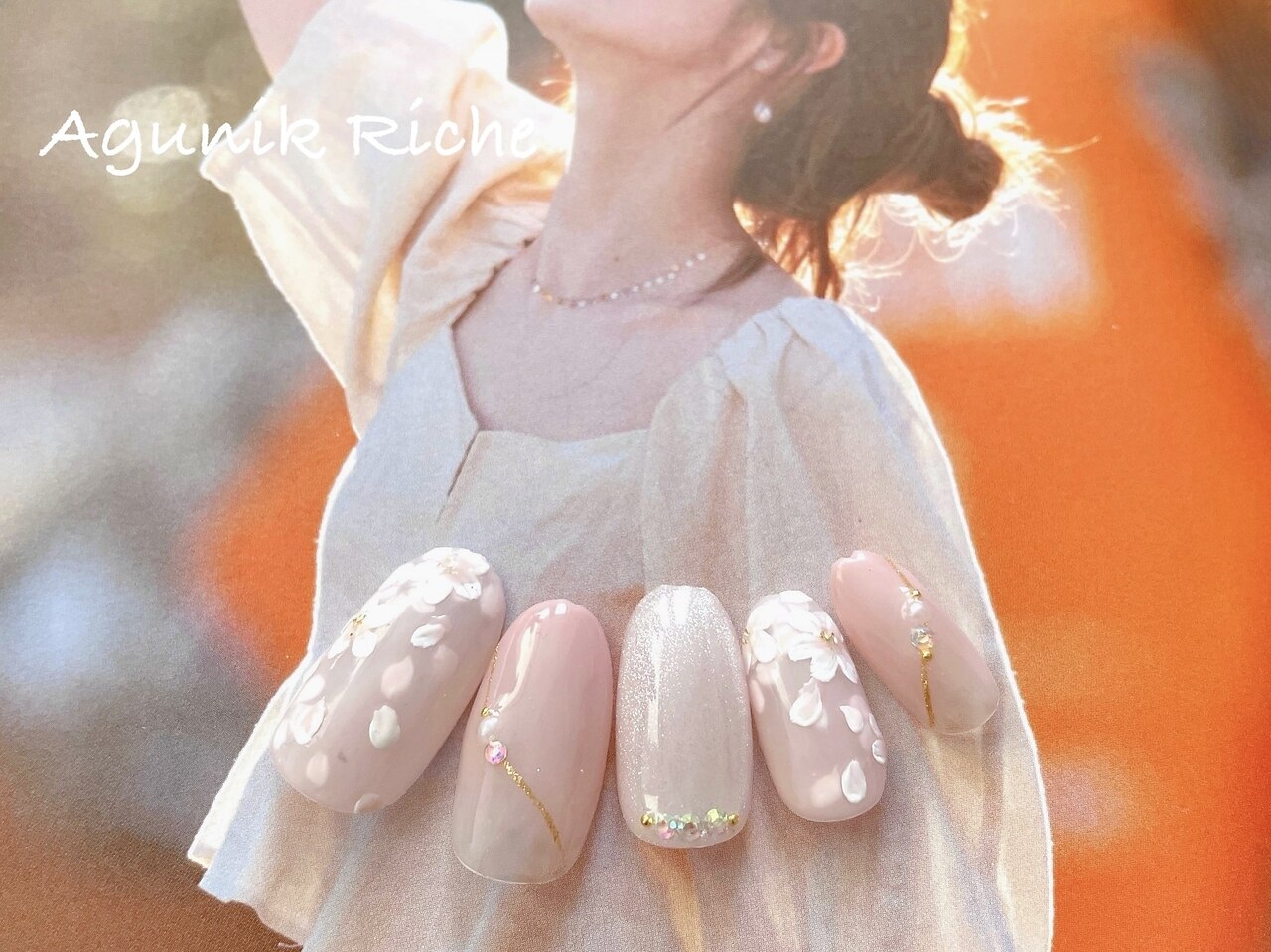 2026年夏トレンド】桜 フラワーのネイルデザイン集｜人気順｜8ページ目