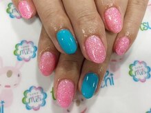 ネイルサロン 爪吉/パッと目を引く配色がGOOD♪