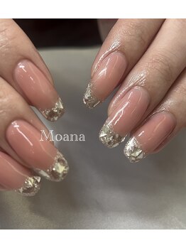 ガラスフレンチネイル