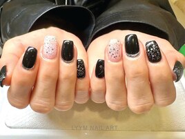 ブラック×シルバーグリッター