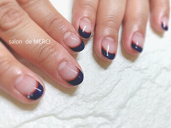 サロン ド メルシー(Salon de MERCI)/ネイビー×赤☆