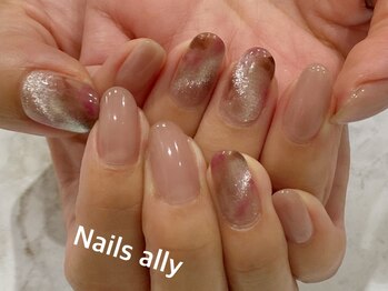 ネイルズアリー 立川店(Nails ally)/マグネット×タイダイ