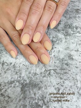 プライベート ネイルサロン マーマ(murmur)/パステルオレンジネイル