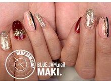 ブルージャムネイル(BLUE.JAM.nail)/ボルドーアクセサリーネイル☆