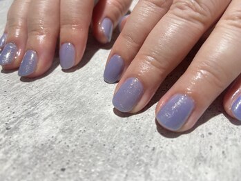 クアイネイル(Quai Nail)/くすみラメ乗せワンカラー