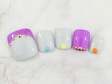 ネイルプラザ 河原町OPA店(NAIL PLAZA)/フットネイル★フレンチ×ネオン