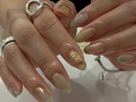 ブラウン水色ニュアンス